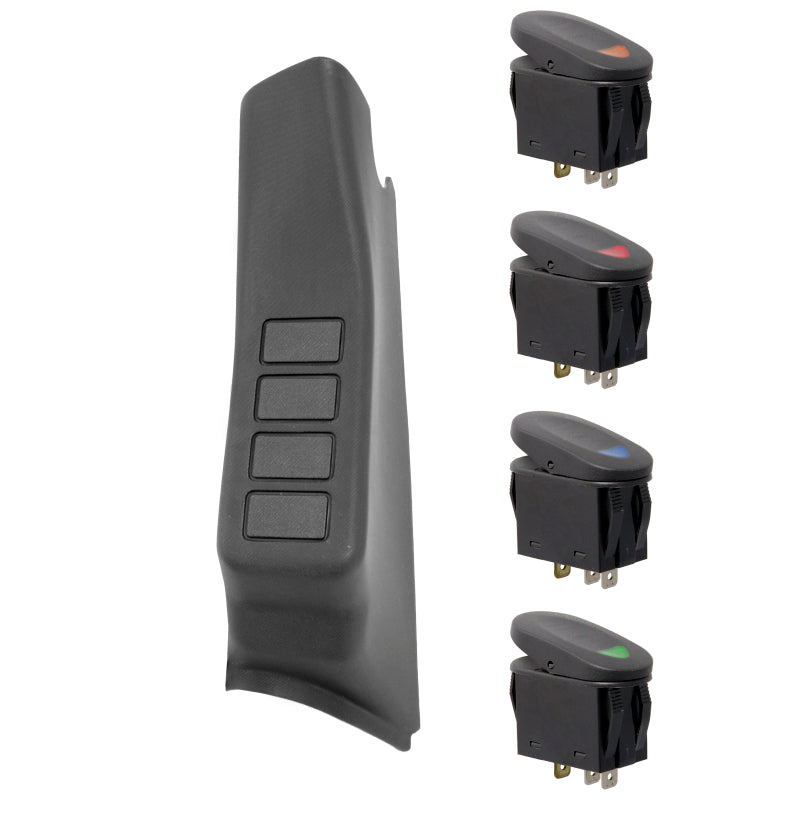 Rugged Ridge Switch Pod Kit A-Pillar Black Lhd; 07-10 Jeep Wrangler Jk - 17235.86