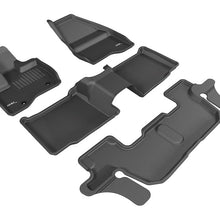 3D MAXpider 2011-2014 Ford Explorer Kagu 1st & 2nd & 3rd Row Floormats - Black