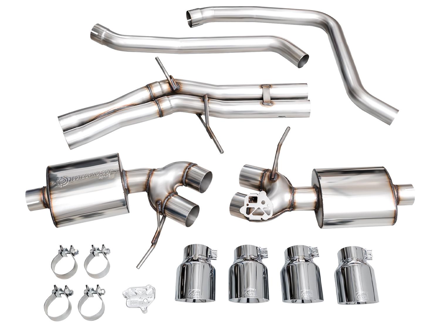 AWE Touring Edition Exhaust for '19-'21 Porsche Macan 3.0T/2.9TT - Chrome Silver - 3015-42951