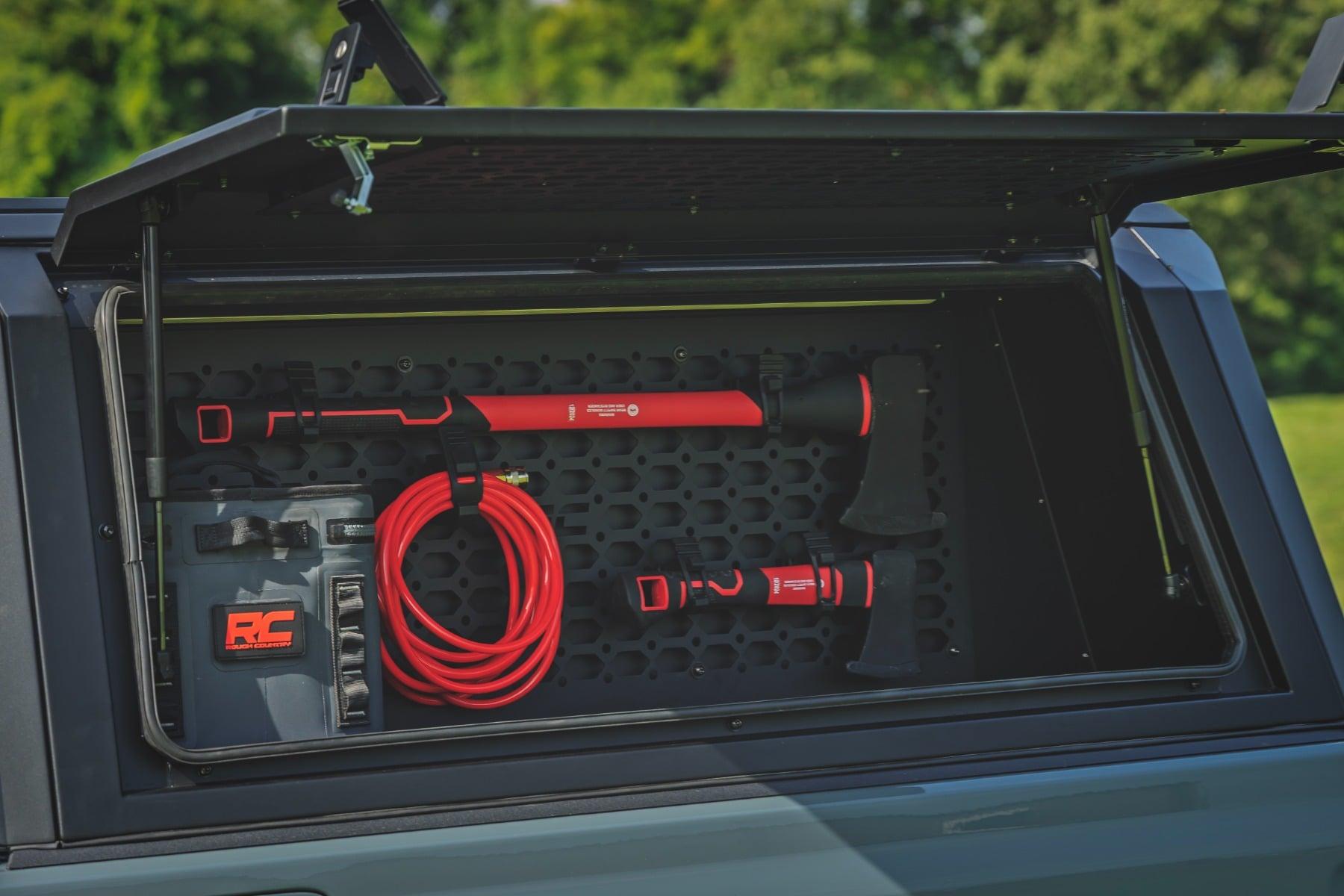 Rough Country Bed Cap Molle Panel Side Storage Bin Drivers Side Jeep Gladiator JT (20-25) (2020-2021 Gladiator) - 734054