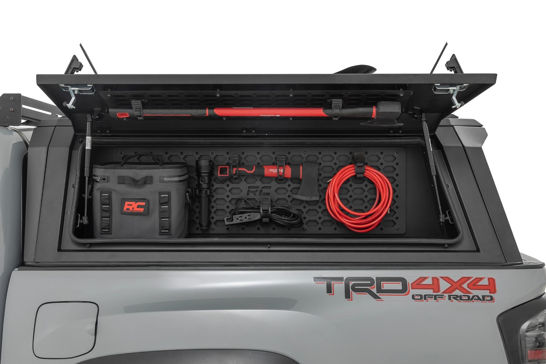 Rough Country Bed Cap Molle Panel Side Storage Bin Drivers Side Toyota Tacoma (16-23) (2017 Tacoma) - 734064