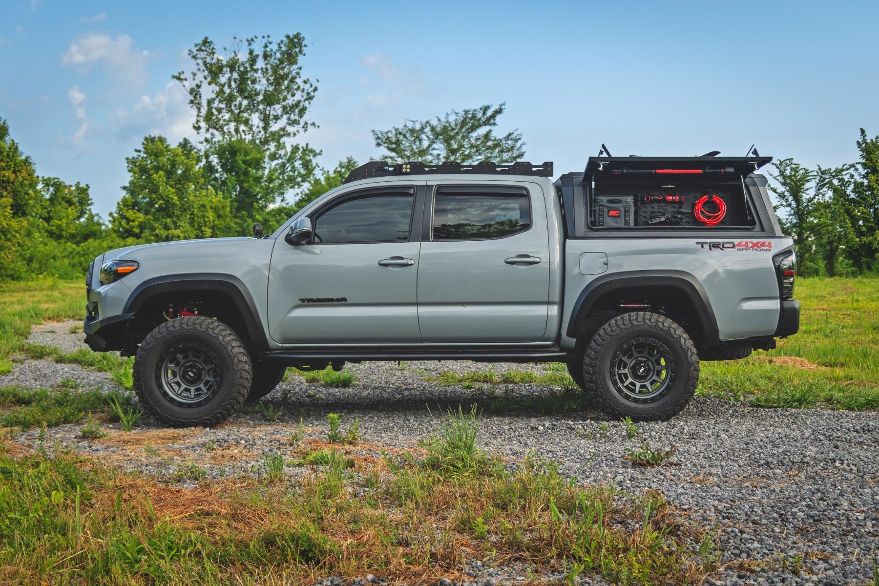 Rough Country Bed Cap Molle Panel Side Storage Bin Drivers Side Toyota Tacoma (16-23) (2017 Tacoma) - 734064
