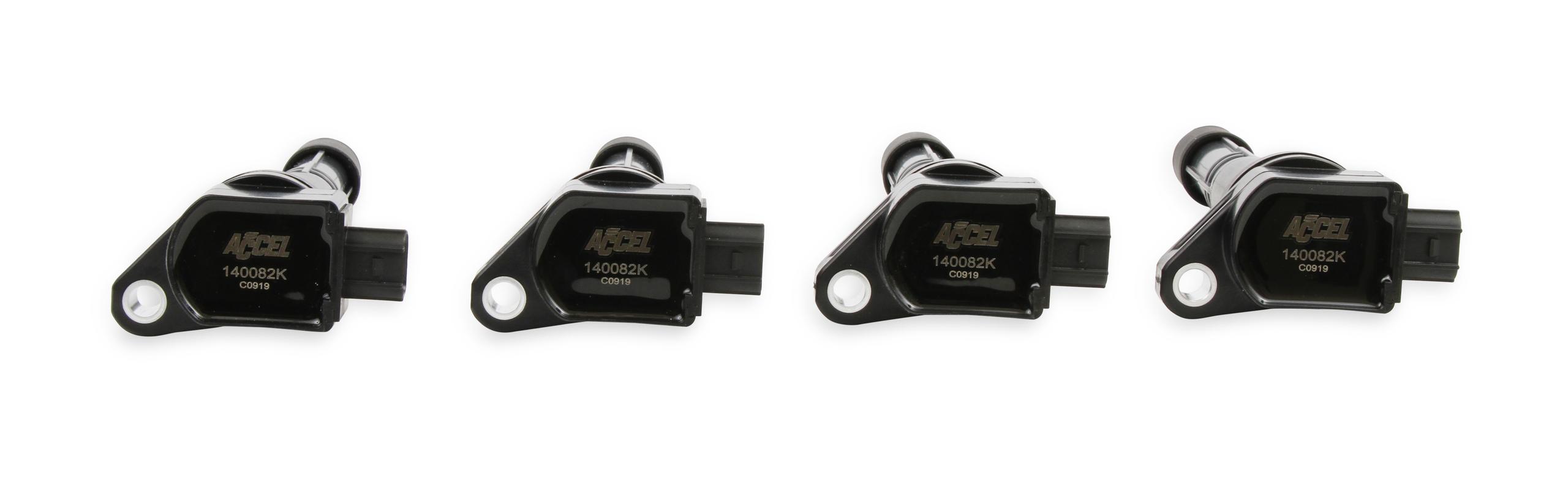 Accel Coil, 08-15 Honda/Acura 2.4L, 4Pk, Black () - 140082K-4