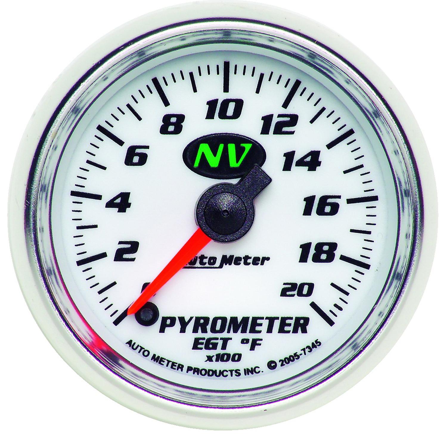 Autometer NV Series Electric 0-2000 deg. F Pyrometer
