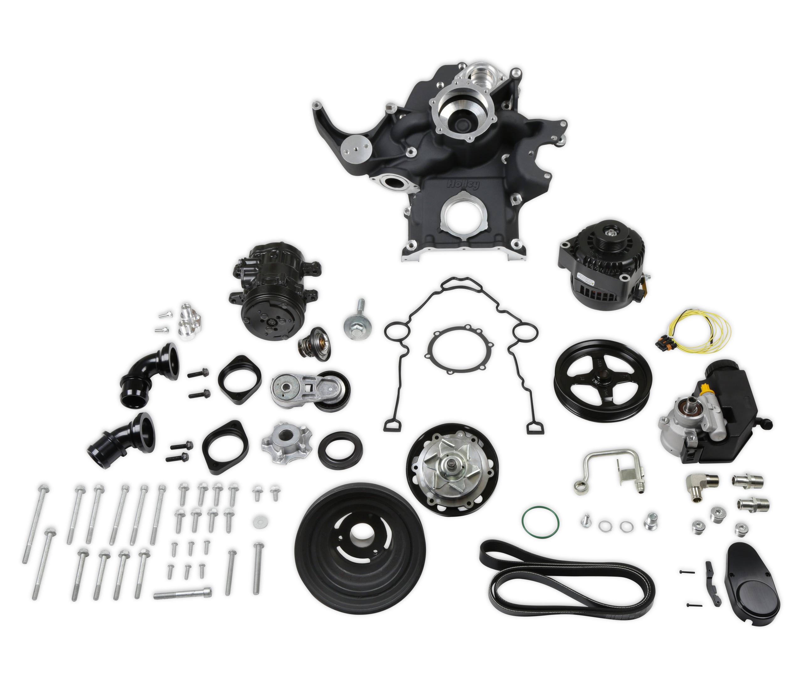 Holley Mid-Mount Complete Accessory System - 20-290BK