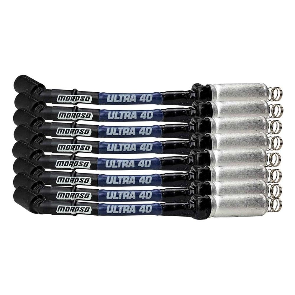 Moroso Ignition Wire Set, Ultra 40, Sleeved, Gm Ls, 9.75 In, Blue - 73537