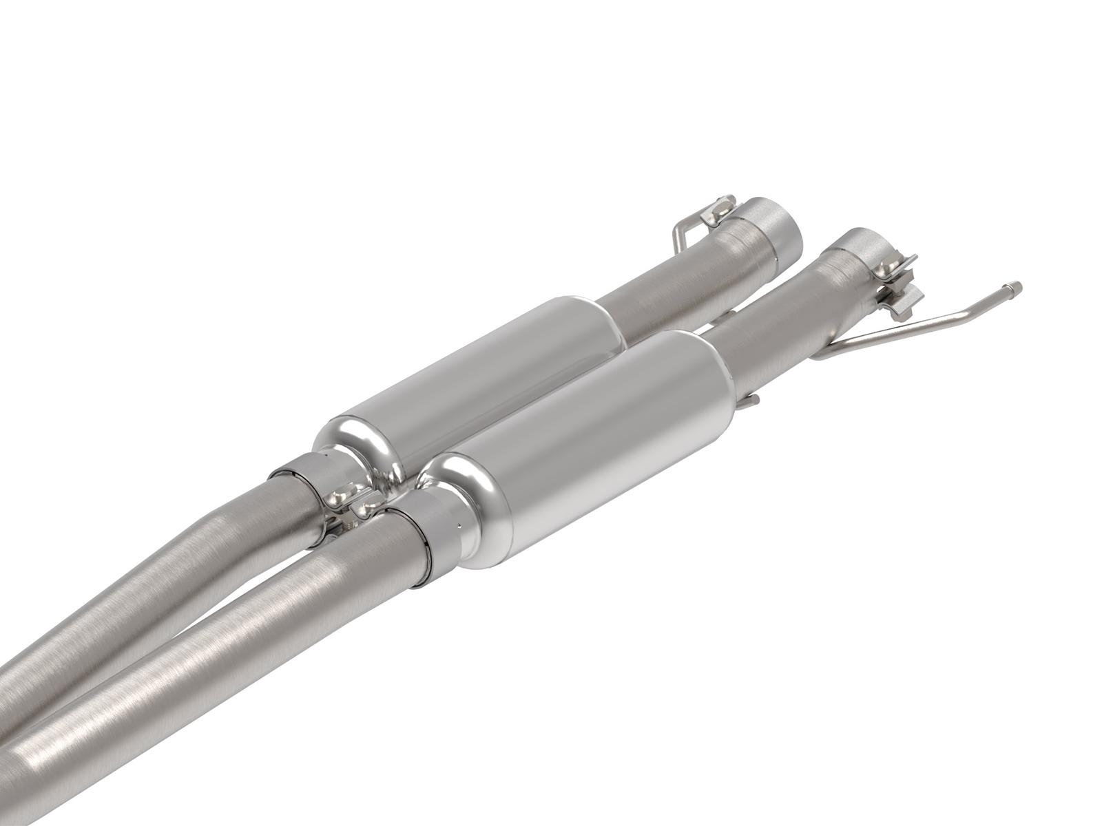 AFE Vulcan Series 3-1/2 IN 304 Stainless Steel Cat-Back Exhaust System Black (2019-2020 Edge) - 49-33133