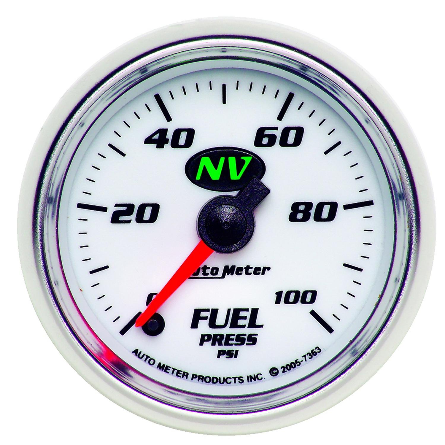 Autometer NV Series Electric 0-100 Psi Fuel Pressure Gauge