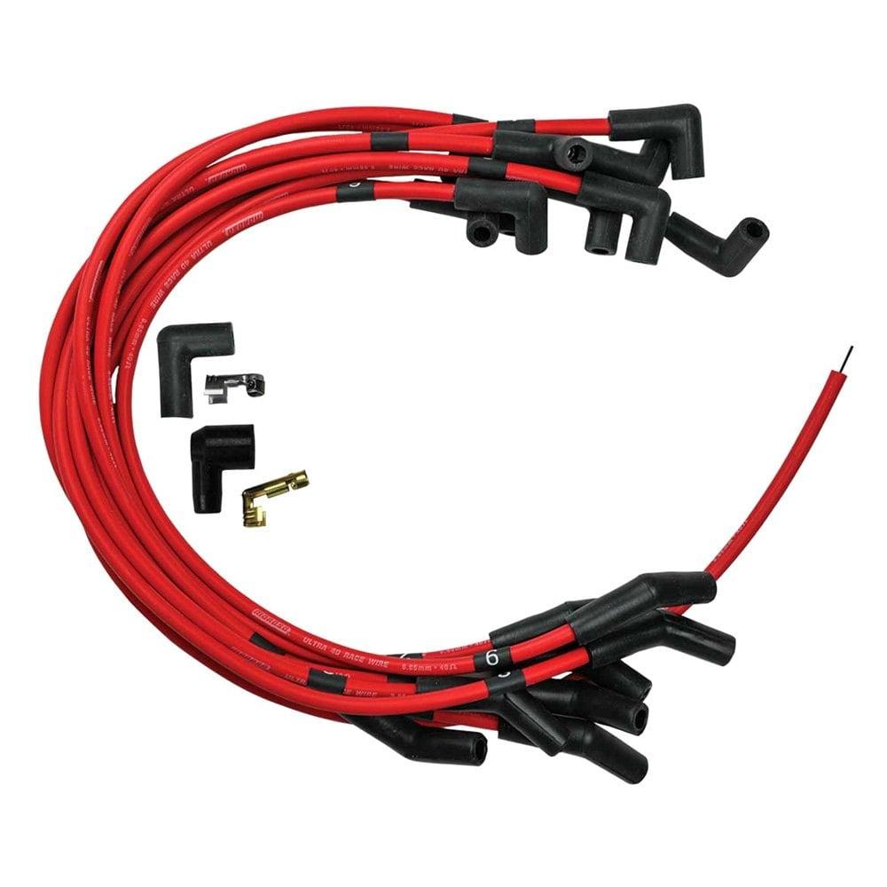 Moroso Ignition Wire Set, Ultra 40, Unsleeved, Ford 302, Red - 73695