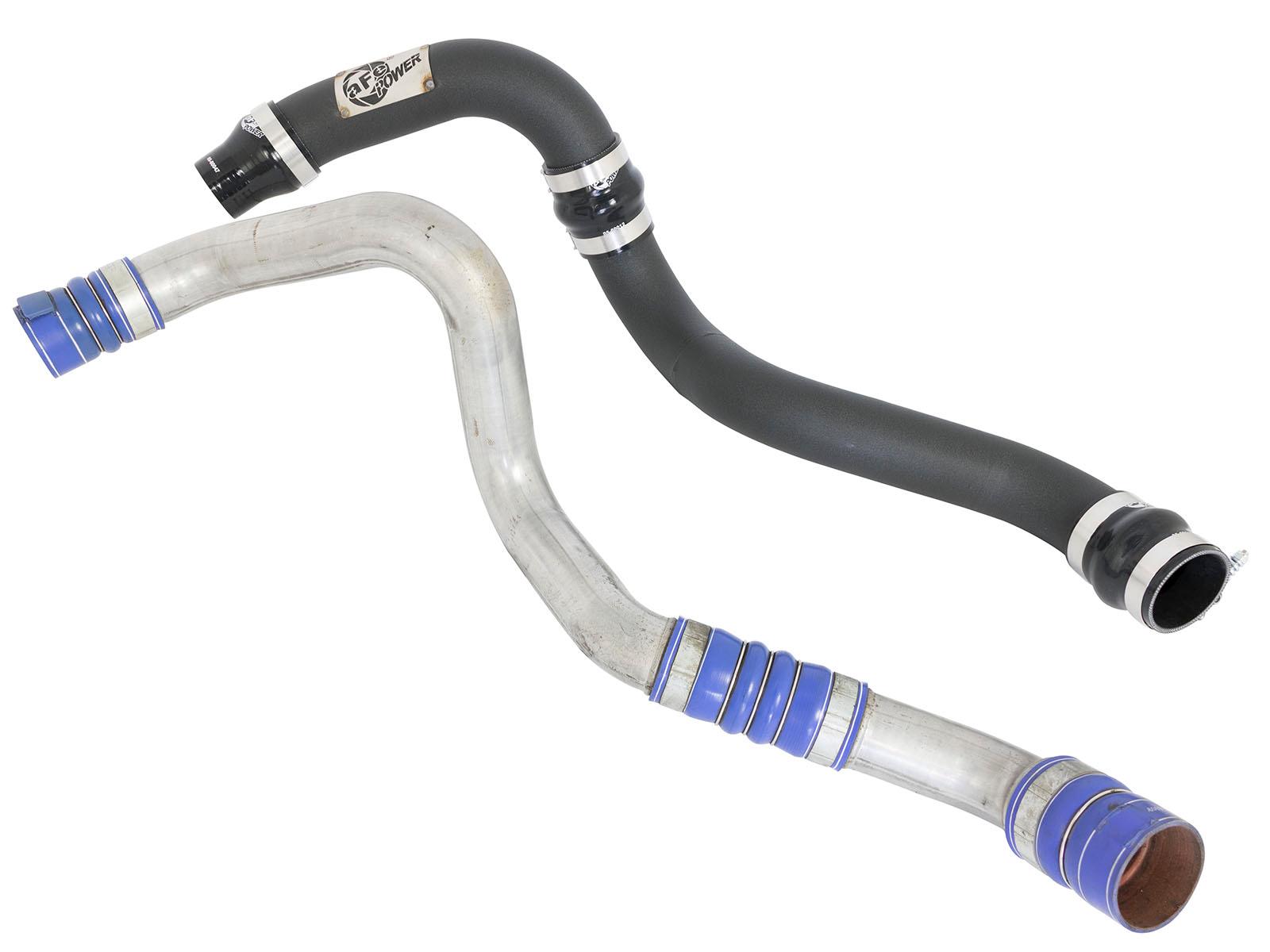 AFE BladeRunner 3 IN Aluminum Hot and Cold Charge Pipe Kit Black (2011-2016 Silverado 2500 HD, Silverado 3500 HD, Sierra 2500 HD, Sierra 3500 HD) - 46-20114-B