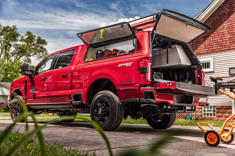 AMP Research Amp Research Bedstep Flip Down Bumper Step 23-25 Ford F-250/350 (2023-2025 F-250 Super Duty, F-350 Super Duty) - 75330-01A