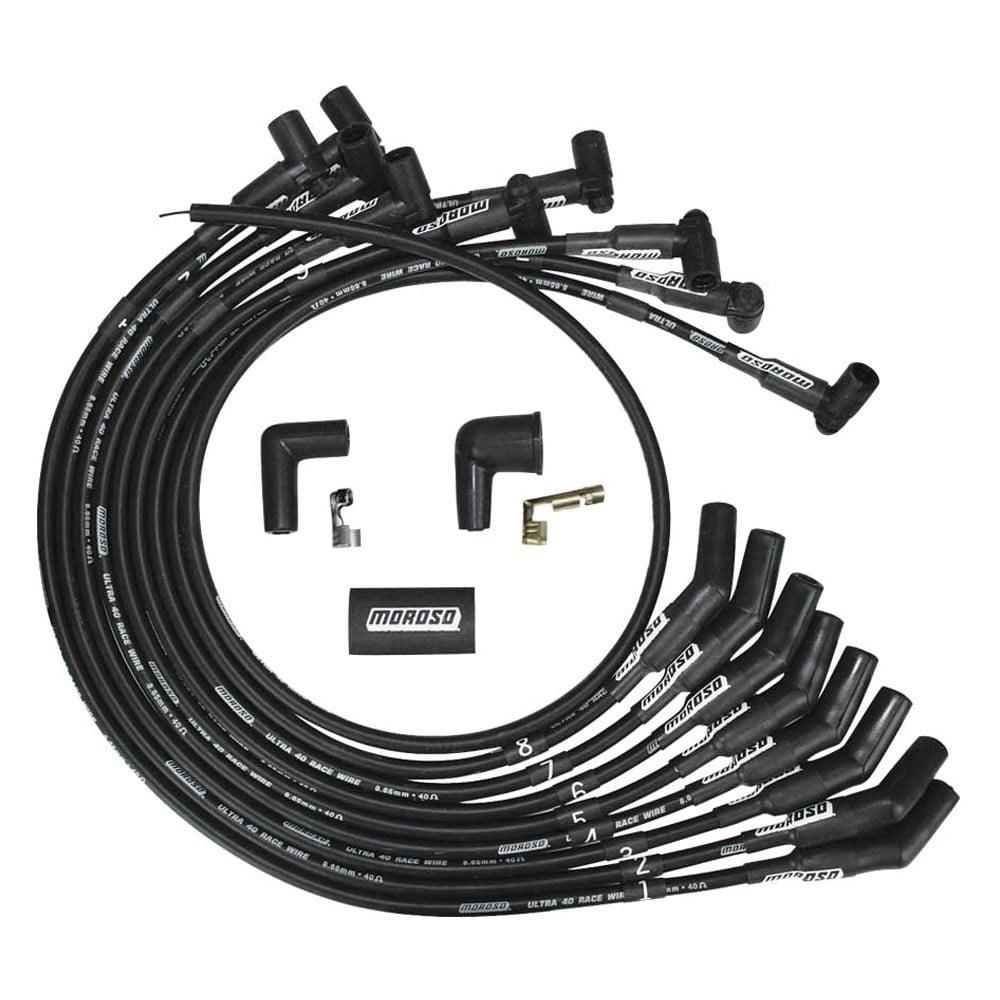 Moroso Ignition Wire Set, Ultra 40, Unsleeved, Ford 302, Black - 73718