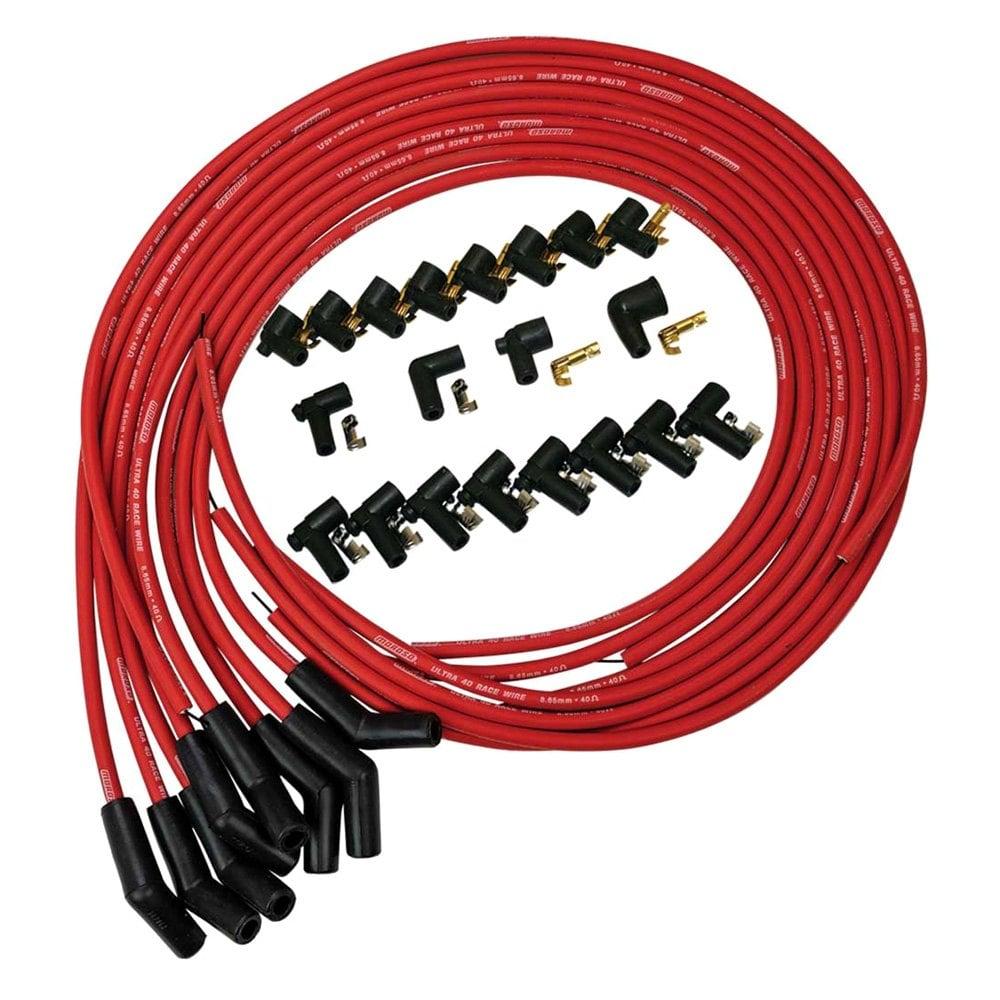 Moroso Ignition Wire Set, Ultra 40, Univ, 135 Boots, Red - 73836