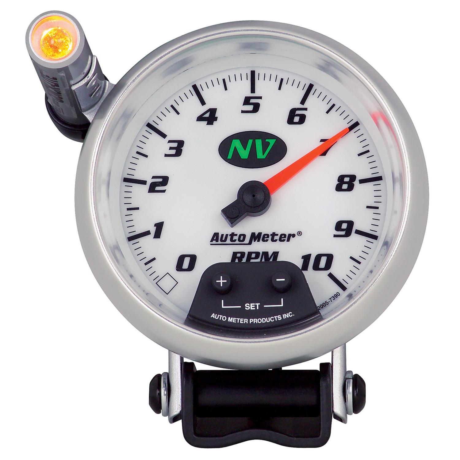 Auto Meter 3-3/4" PEDESTAL TACHOMETER, 0-10,000 RPM, NV - 7390
