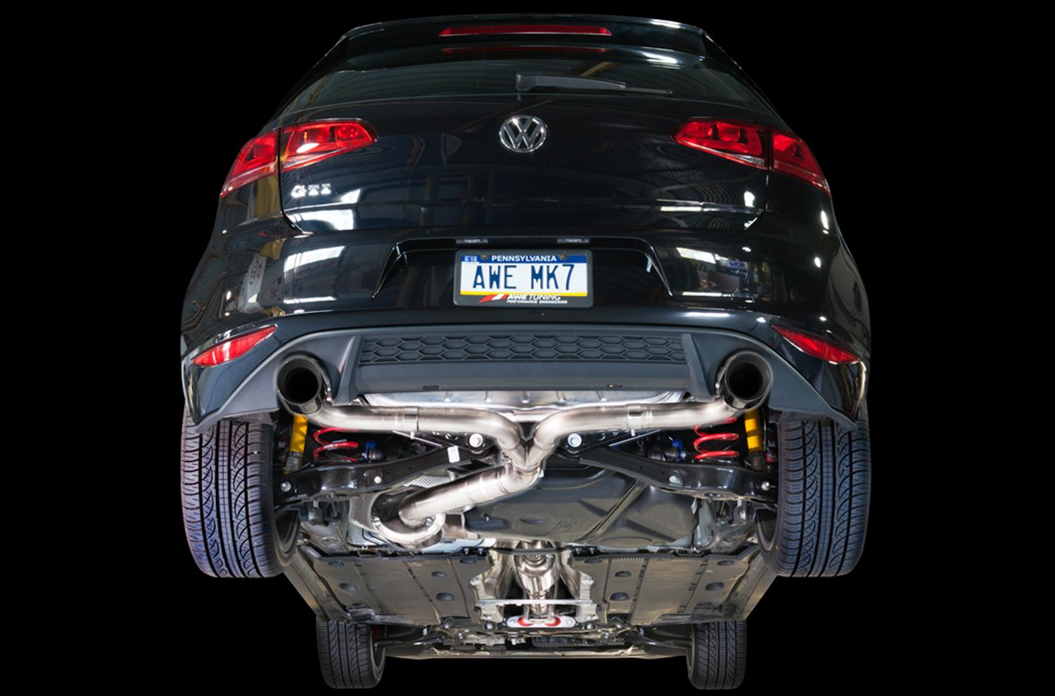AWE Tuning VW MK7 GTI Touring Edition Exhaust - Chrome Silver Tips - 3015-32046