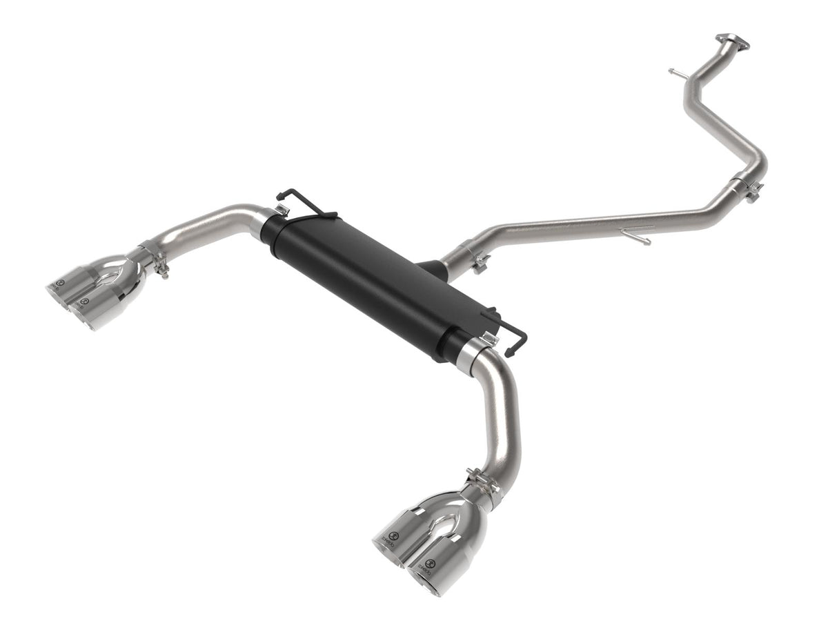 AFE Takeda 2 IN 304 Stainless Steel Cat-Back Exhaust System w/ Polished Tip (2019-2021 UX200) - 49-36054-P