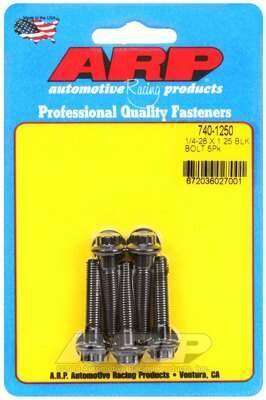 ARP 1/4-28 x 1.250 12pt black oxide bolts - 740-1250