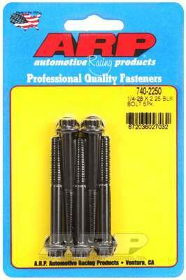ARP 1/4-28 x 2.250 12pt black oxide bolts - 740-2250