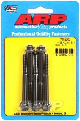 ARP 1/4-28 x 2.500 12pt black oxide bolts - 740-2500