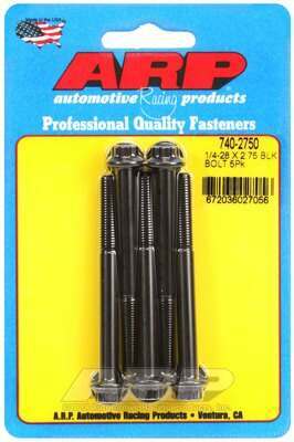 ARP 1/4-28 x 2.750 12pt black oxide bolts - 740-2750