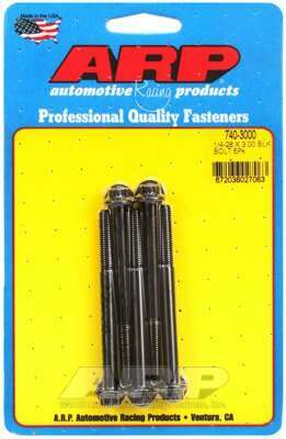 ARP 1/4-28 x 3.000 12pt black oxide bolts - 740-3000