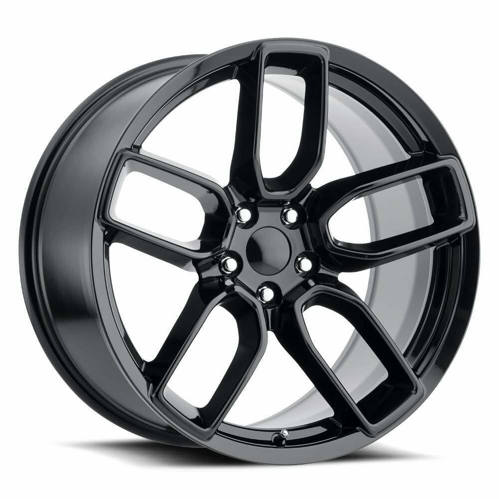 Factory Reproductions Hellcat Wheels 20X10.5 5X115 +22 HB 71.5 Hellcat Widebody Gloss Black With Cap FR Series 74 Factory Reproductions - 74015221502