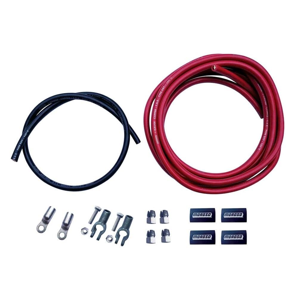 Moroso Battery Cable Kit, Remote Battery, Inc Pos And Neg Wire, Screw Terminals - 74020