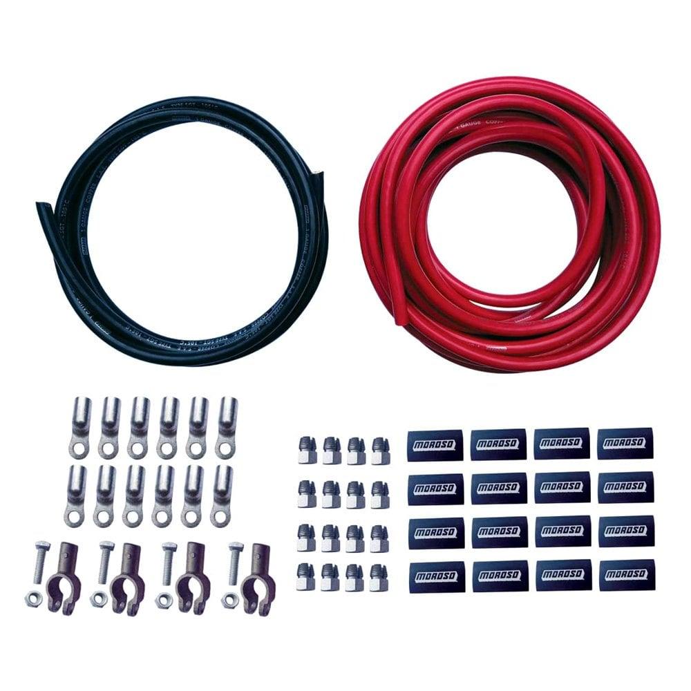 Moroso Battery Cable Kit, Remote/Dual Battery, Screw Terminals - 74057