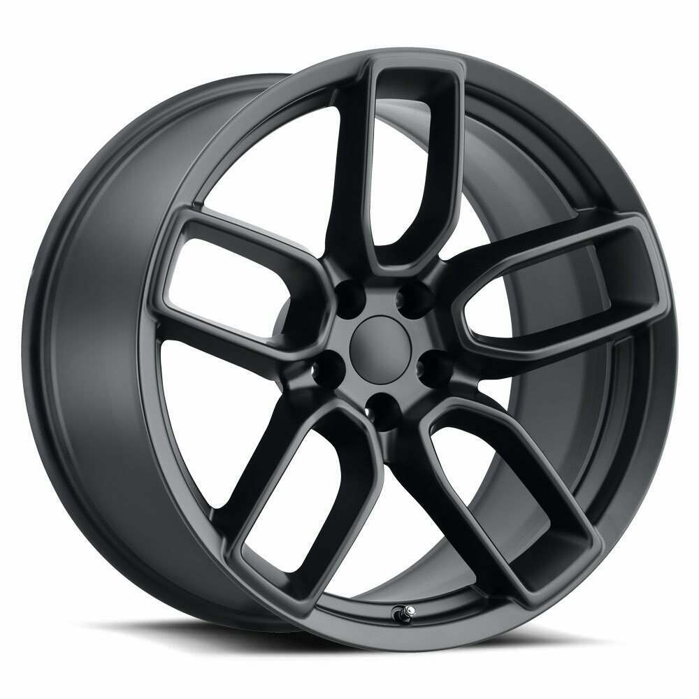 Factory Reproductions Hellcat Wheels 20X9.5 5X115 +15 HB 71.5 Hellcat Widebody Satin Black With Cap FR Series 74 Factory Reproductions - 74095151503