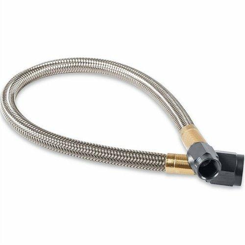 NOS  Stainless Steel Braided Hose with Black Fittings -4AN to -3AN, 18-Inch Length. - 15345BNOS