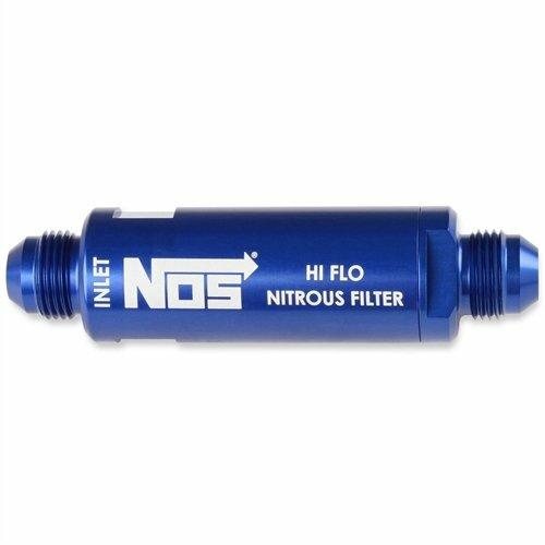 NOS  In-Line Hi-Flow Nitrous Filter, 6AN - Blue. - 15557NOS