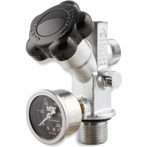 NOS  Super Hi-Flo Bottle Valve with Black Face Gauge. - 16137BNOS