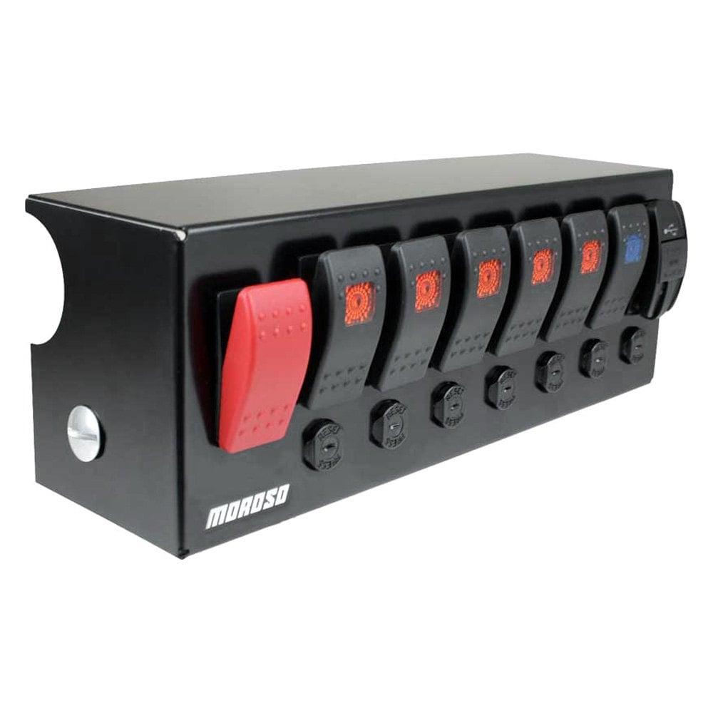 Moroso SWITCH PANEL, ROCKER LED WITH USB AND BREAKERS, ROLL CAGE - 74196