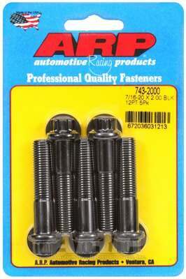 ARP 7/16-20 x 2.000 12pt black oxide bolts - 743-2000