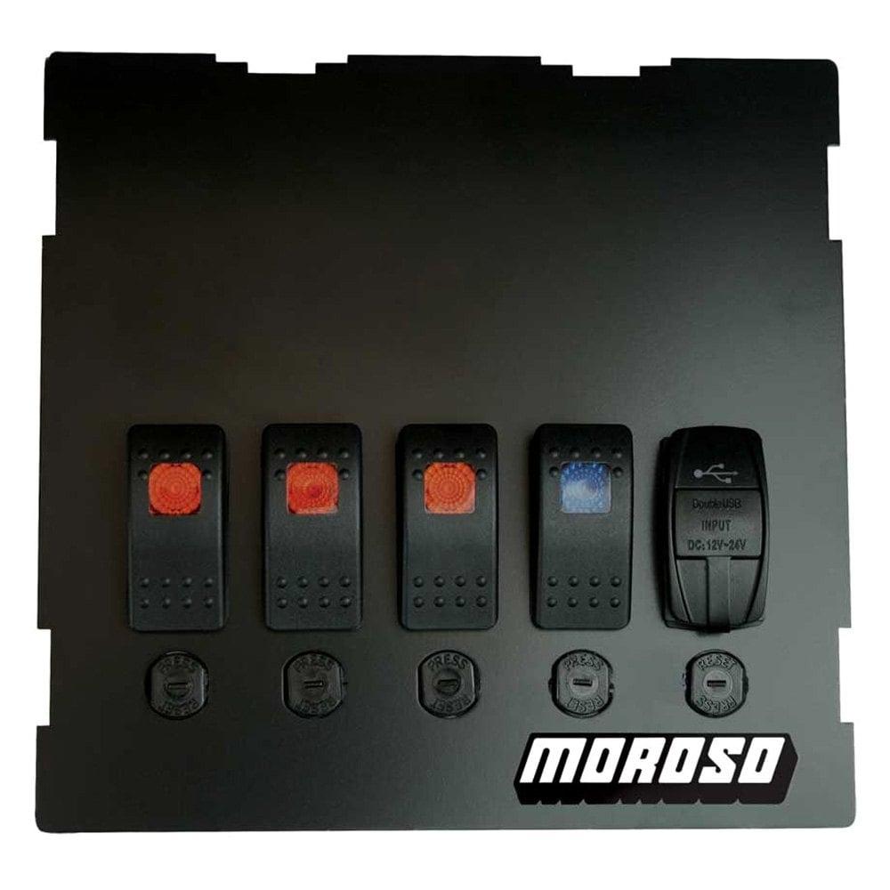 Moroso DASH, BLOCKOFF PLATE, BLOCKS RADIO, POCKET, HVAC,  WITH SWITCHES, MAZDA MIATA NB 99-04 - 74317