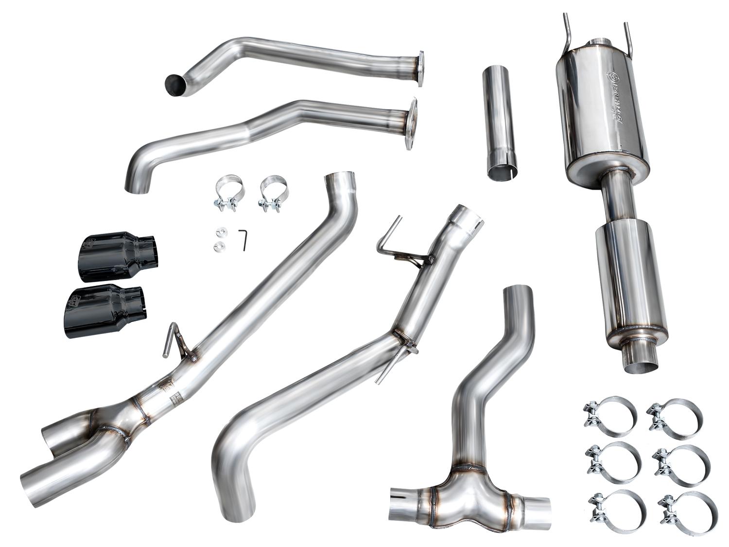 AWE 0FG Exhaust for 3rd Gen Toyota Tundra - Dual Diamond Black Tips - 3015-33063