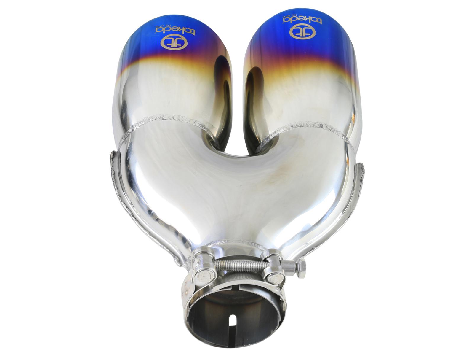 AFE Takeda 304 Stainless Steel Clamp-on Exhaust Tip Blue Flame - 49T25484-L121