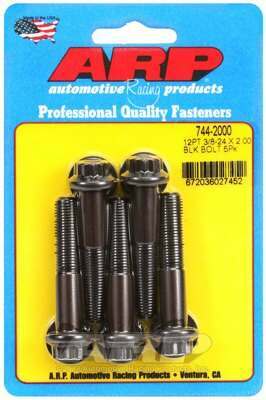 ARP 3/8-24 x 2.000 12pt 7/16 wrenching black oxide bolts - 744-2000