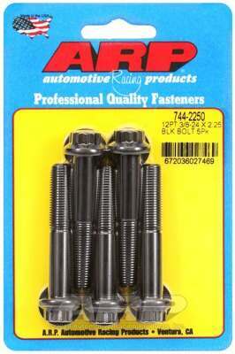 ARP 3/8-24 x 2.250 12pt 7/16 wrenching black oxide bolts - 744-2250