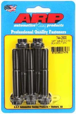 ARP 3/8-24 x 2.500 12pt 7/16 wrenching black oxide bolts - 744-2500