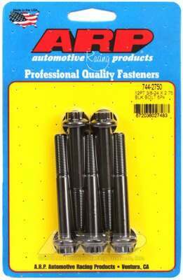 ARP 3/8-24 x 2.750 12pt 7/16 wrenching black oxide bolts - 744-2750