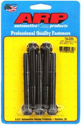 ARP 3/8-24 x 3.250 12pt 7/16 wrenching black oxide bolts - 744-3250