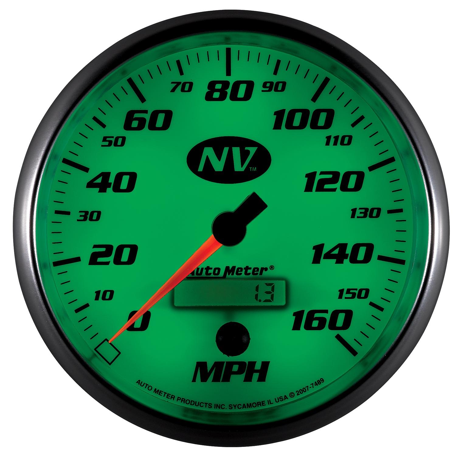 Auto Meter 5" SPEEDOMETER, 0-160 MPH, NV - 7489