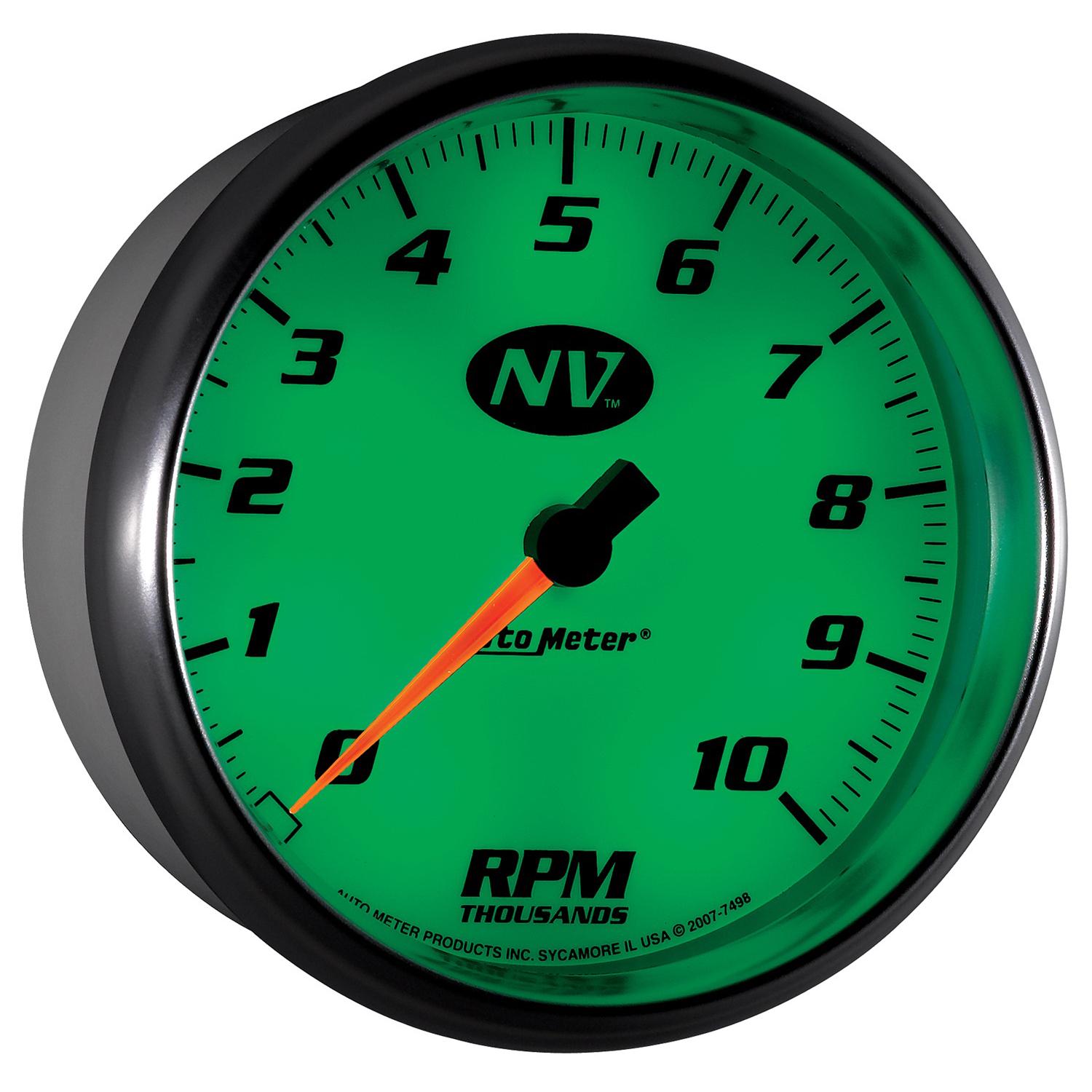 Auto Meter 5" IN-DASH TACHOMETER, 0-10,000 RPM, NV - 7498