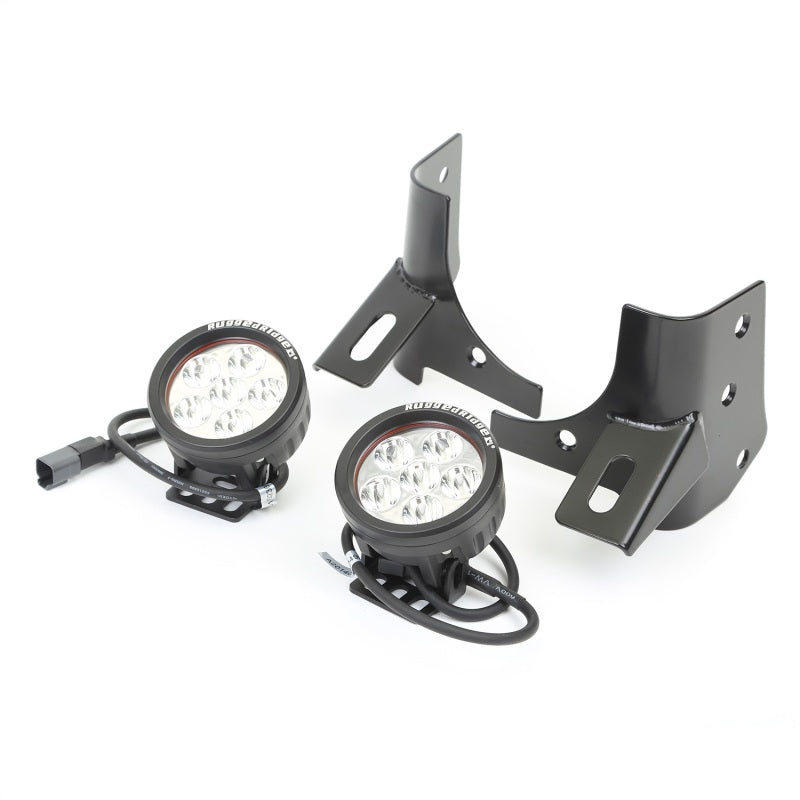 Rugged Ridge Light Kit Windshield Mounted Round Black; 97-06 Wrangler Tj - 11027.13
