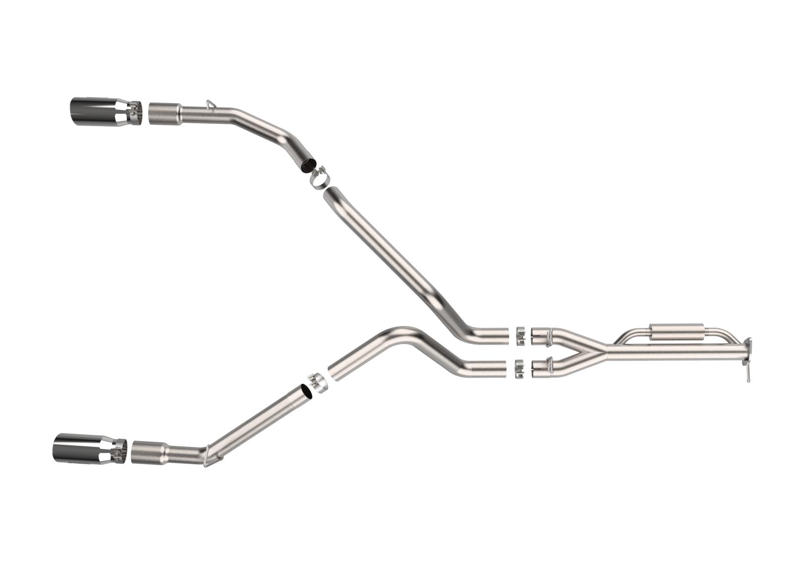 AFE Vulcan Series 3 IN to 3-1/2 IN Stainless Steel Cat-Back Exhaust System Polishe (2021-2025 F-150 Raptor) - 49-33151-P