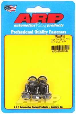 ARP 1/4-28 x .515 hex black oxide bolts - 750-0515