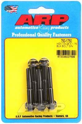 ARP 1/4-28 x 1.750 hex black oxide bolts - 750-1750