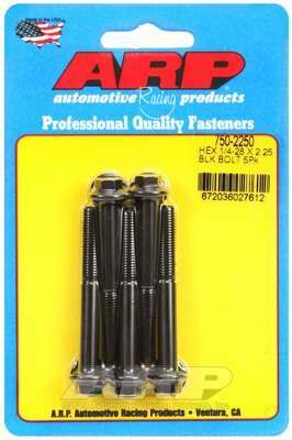 ARP 1/4-28 x 2.250 hex black oxide bolts - 750-2250