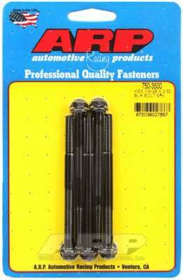 ARP 1/4-28 x 3.500 hex black oxide bolts - 750-3500